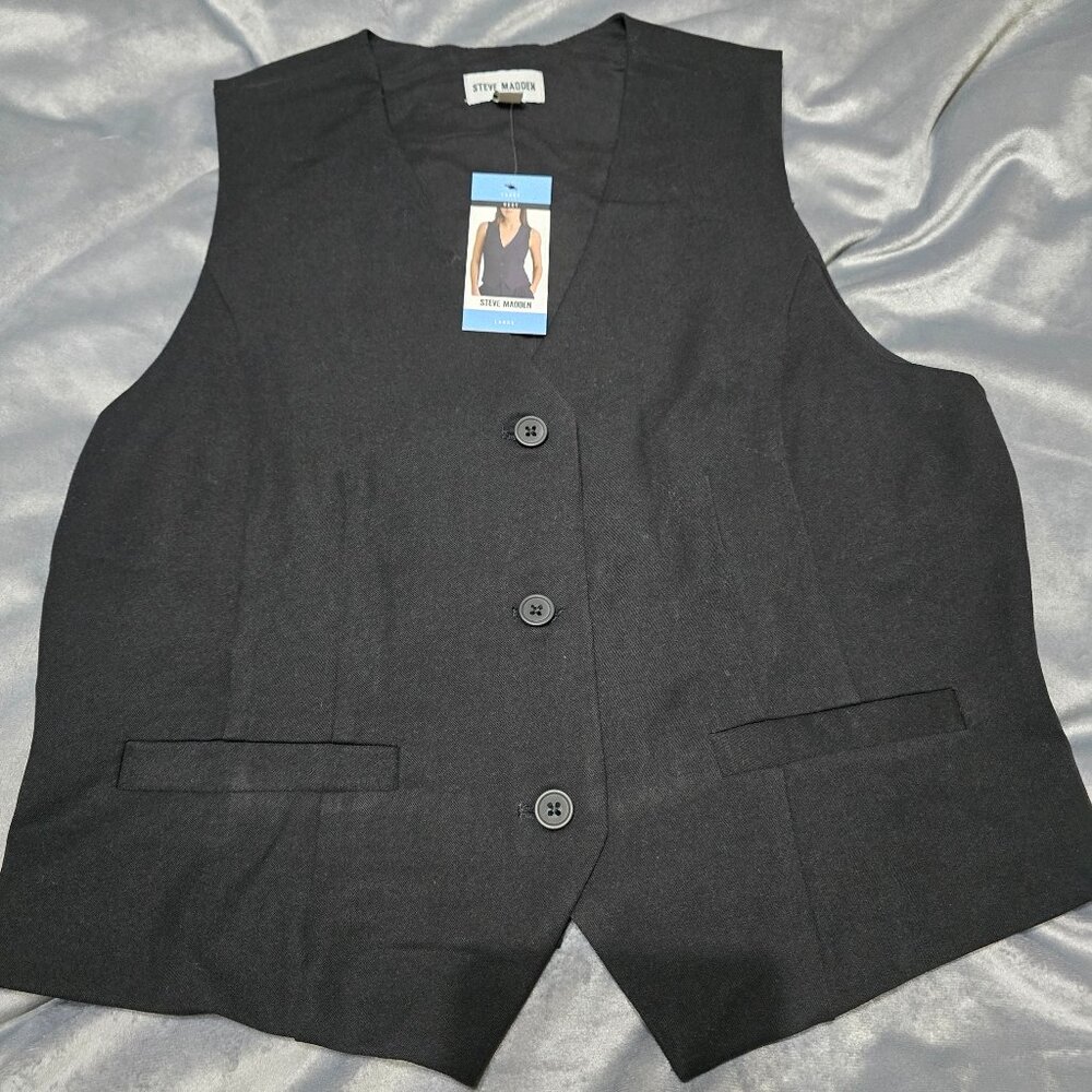 Women's Black Steve Madden Vest - Large